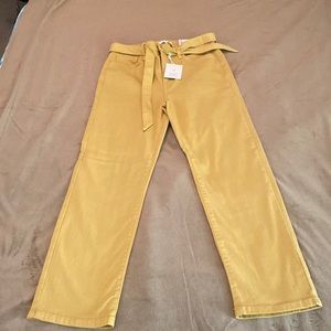 Yellow ankle pants